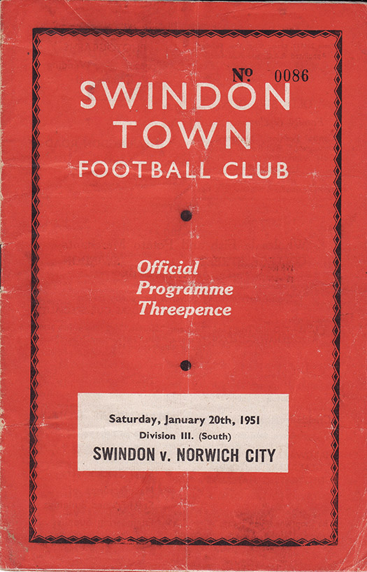 <b>Saturday, January 20, 1951</b><br />vs. Norwich City (Home)